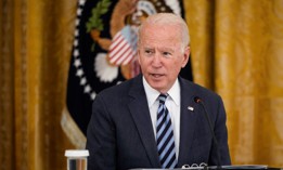 President Joe Biden speaks during a meeting about cybersecurity in the East Room of the White House on August 25, 2021.