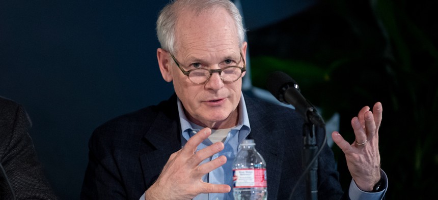 Kurt DelBene speaks at a March 2020 meeting of the Defense Innovation Board. 