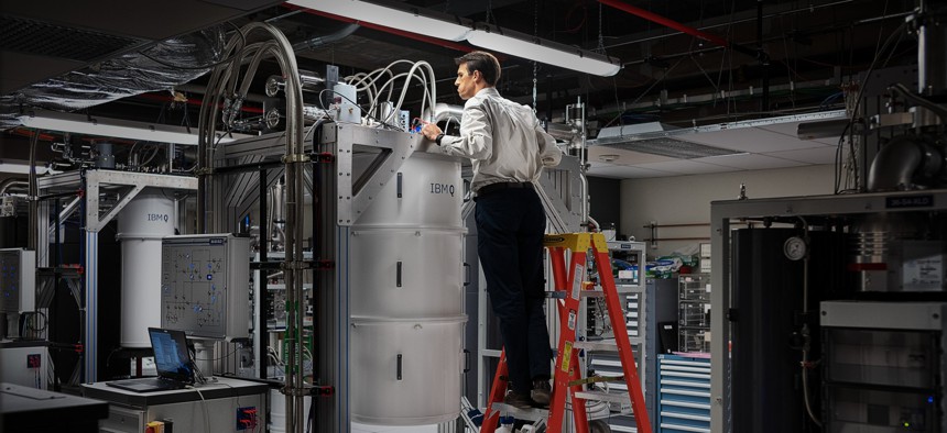 IBM ReIBM Q System One quantum computer in Yorktown Heights, N.Y., October 18, 2019