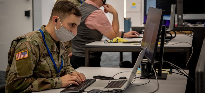 Army Futures Command's Software Factory operations taking place on March 22, 2021 in Austin, Texas.