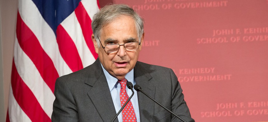 Harvard University Professor Richard Zeckhauser shown speaking at a memorial service on Oct. 17, 2016.