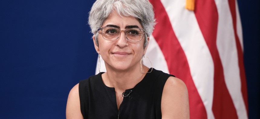OPM Director Kiran Ahuja this week became the first Senate-confirmed director of the Office of Personnel Management to stay in the job for at least a year since 2015. She held a roundtable with reporters on Thursday. 