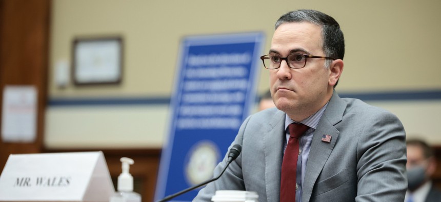 Executive Director of the Cybersecurity and Infrastructure Security Agency at the U.S. Department of Homeland Security Brandon Wales speaks at a hearing with the House Committee on Oversight and Reform.