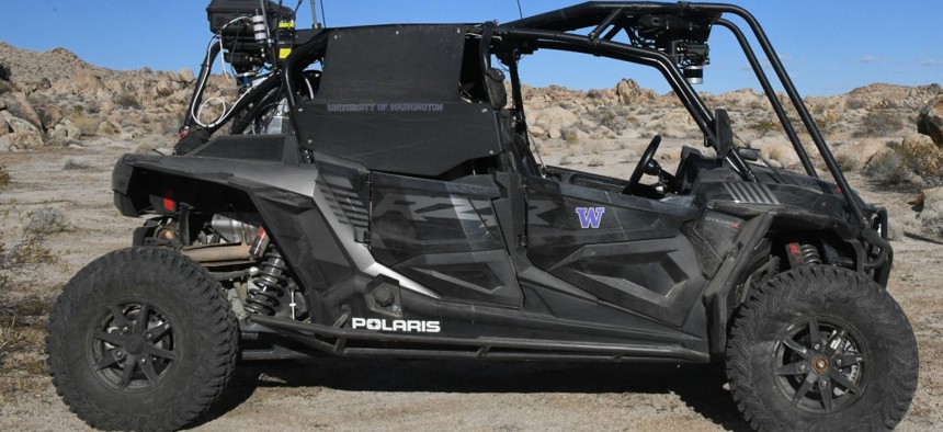 An automous vehicled develop by the University of Washington as part of a DARPA competition.