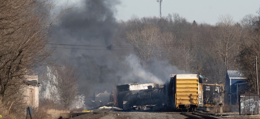 The EPA deployed its Airborne Spectral Photometric Environmental Collection Technology, or ASPECT, aircraft on Feb. 7, to monitor a chemical readings from a 20-car train derailment in the area. 