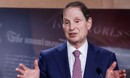 Sen. Ron Wyden (D-OR) speaks at a press conference at the U.S. Capitol Building on March 01, 2023 in Washington, DC.