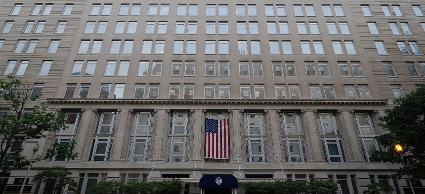 The United States Department of Veterans Affairs headquarters is seen on Wednesday May 28, 2014 in Washington, DC.