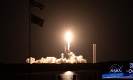 The SpaceX Falcon 9 rocket carrying the Dragon spacecraft lifts off from Launch Complex 39A at NASA’s Kennedy Space Center in Florida on March 14, 2023, on the company’s 27th commercial resupply services mission for the agency to the International Space Station.