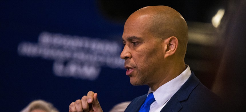 Sen. Cory Booker (D-N.J.) expressed concerns in a March 27 about possible discrimination issues in the use of the CBP One app.