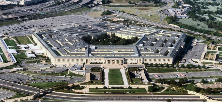 Aerial view of the Pentagon building photographed on Sept. 24, 2017.