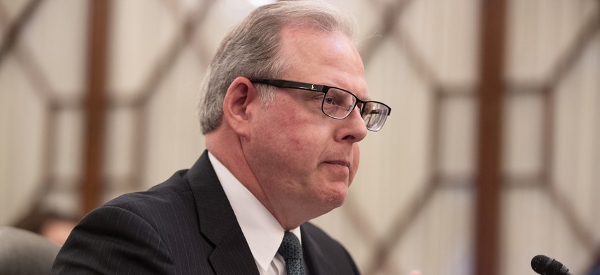 DOD CIO John Sherman testifies before the Senate Armed Services Committee, Subcommittee on Cybersecurity, in Washington, D.C.