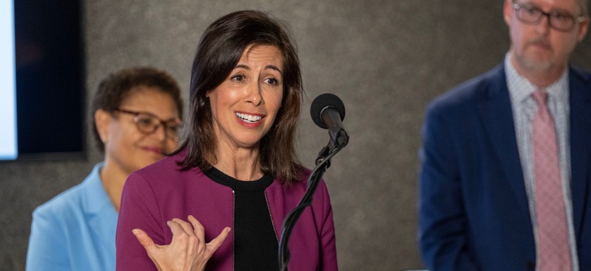 FCC Chair Jessica Rosenworcel said Tuesday that authorizing more available mid-band spectrum to support 5G would be critical. 