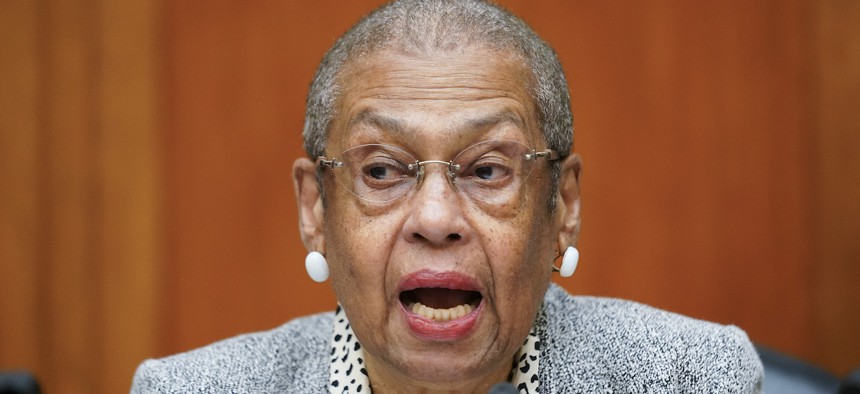 Del. Eleanor Holmes Norton, D-D.C., speaks during a House Committee on Oversight and Reform hearing on June 8, 2022. The legislator announced the new pay compression relief bill on Tuesday. 