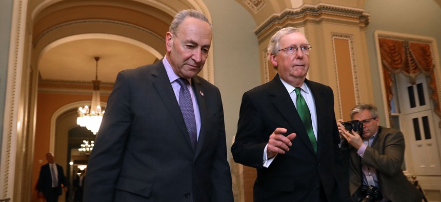 The Senate passed the two-tiered continuing resolution late Wednesday, dodging a potential government shutdown slated for Friday. 