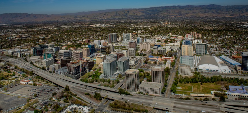 Aerial view on San Jose, California.