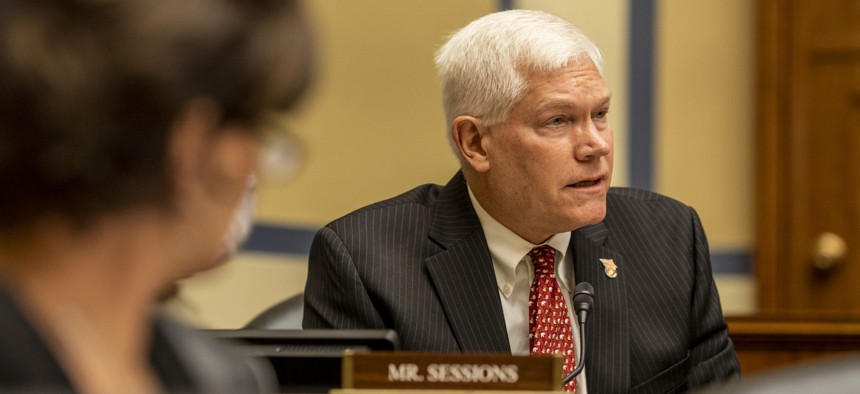 Texas Republican Pete Sessions, shown here at a House hearing in 2022, is looking to rein in certain tech funding programs at the General Services Administration.