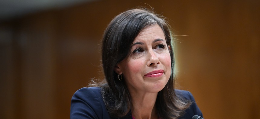 FCC Chairwoman Jessica Rosenworcel testifies before a Senate committee in September 2023. She helped lead an effort to launch a cybersecurity labeling program for smart devices.