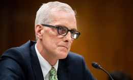 VA Secretary Denis McDonough, shown here at a Senate hearing in April 2023, recently told Congress that it was "hard to discern" whether recent pharmacy woes stemmed from the cyberattack on Change Healthcare or ongoing issues with the agency's new electronic health record software.