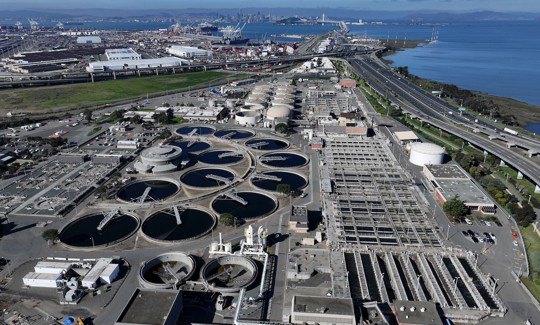 The East Bay Municipal Utility District Wastewater Treatment Plant Oakland, California. The Cybersecurity and Infrastructure Security Agency and international counterparts warned on cyber threats to US water systems from Russian threat actors.