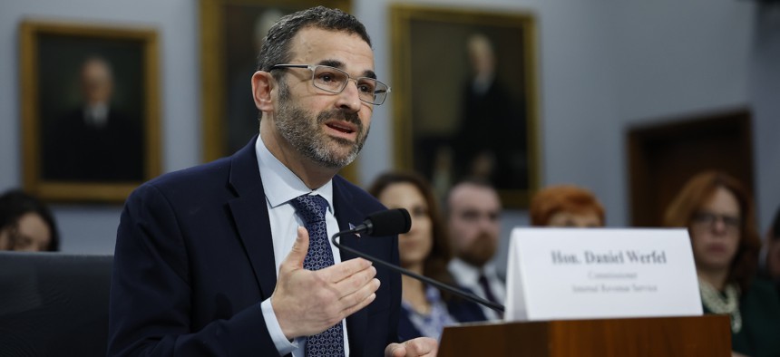 IRS Commissioner Danny Werfel testifies at a May 7, 2024 budget hearing on Capitol Hill. In an interview with Nextgov/FCW, Werfel detailed plans to modernize tech at the tax agency.