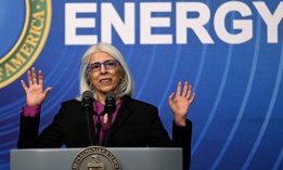 Arati Prabhakar, the top White House science advisor, shown here at an Energy Department event in 2022, is hosting a day of AI demos at the White House on Thursday.