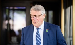 Rep. Rick Allen, R-Ga., shown here outside a House Republicans' caucus meeting at the Capitol Hill Club in Washington, D.C. in May 2022, is backing legislation to regulate AI-generated robocalls.