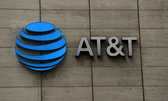 The logo of AT&T outside of AT&T corporate headquarters on March 13, 2020 in Dallas, Texas. The company recently reported news of data breach impacting nearly all of its customers.