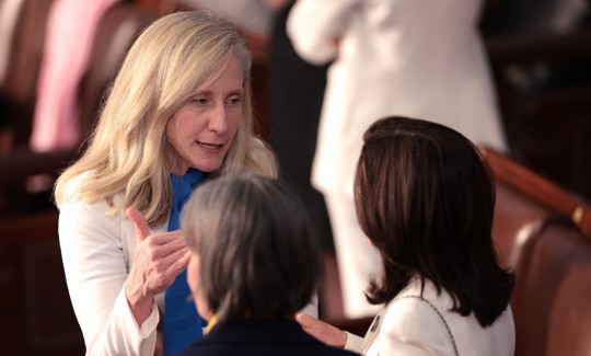 Rep. Abigail Spanberger, shown here at the 2024 State of the Union address in March, wants answers from AT&T about a recent hack.