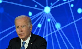 President Joe Biden discusses artificial intelligence in in San Francisco, California, June 20, 2023. Biden is set to receive a national security memorandum required under his executive order on AI.