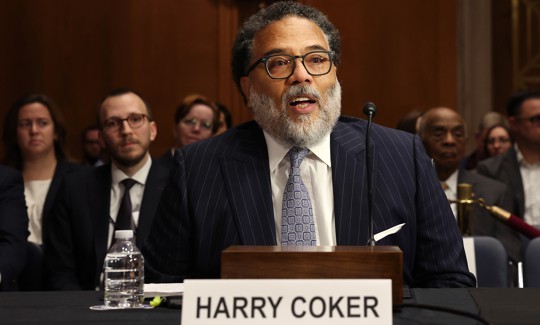 WASHINGTON, DC - NOVEMBER 02: Harry Coker Jr. testifies during his confirmation hearing before the Senate Homeland Security and Governmental Affairs Committee