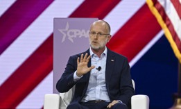 FCC Commissioner Brendan Carr speaks at the Conservative Political Action Conference in National Harbor, Maryland in February 2024.