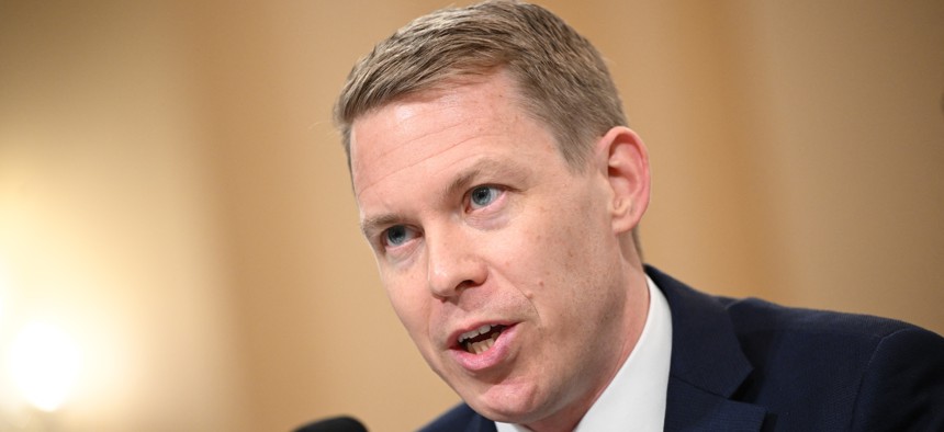 Charles Worthington, chief artificial intelligence officer at the Department of Veterans Affairs, testifies before a congressional panel on February 24, 2024.