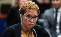 Shana Broussard, member of the Federal Election Commission prepares to testify during the House Administration Committee hearing on September 20, 2023. Broussard said during an Oct. 29 event that people have responded positively to the idea of requiring disclaimers on AI-generated content.