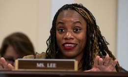 Rep. Summer Lee (D-PA) questions witnesses during a roundtable on Supreme Court ethics hosted by House Oversight Committee Democrats, Washington, DC, June 11, 2024. Lee introduced legislation Nov. 1 that would require agencies to create an office focused on civil rights and their use of AI technology.