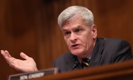 Sen. Bill Cassidy (R-LA), ranking Member on the Senate Health, Education, Labor, and Pensions Committee, participates in a hearing on prescription drugs costs at the Dirksen Senate Office Building on February 08, 2024. Cassidy led introduction of a bill to improve communication between HHS and health care orgs.