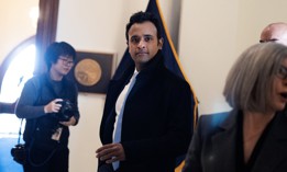 Vivek Ramaswamy makes his way to a meeting in Russell building on President-elect Donald Trump's "Department of Government Efficiency," on Thursday, December 5, 2024. 