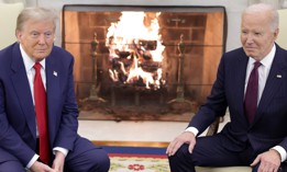 President Joe Biden meets with President-elect Donald Trump in the Oval Office on Nov. 13, 2024. Trump's incoming administration has sworn to reduce the number of government employees as well as spending. 