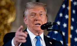 President-elect Donald Trump speaks at a news conference at Trump's Mar-a-Lago resort on December 16, 2024 in Palm Beach, Florida. Trump announced a set of leaders he intends to have serve in tech roles in his upcoming administration Dec. 22.