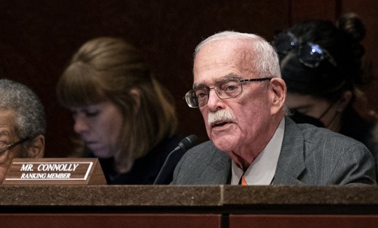 House Oversight and Accountability Committee Ranking Member Rep. Gerry Connolly (D-VA) speaks during a hearing on "Rightsizing Federal Government," on February 5, 2025 in Washington, DC. Connolly is calling on the SSA OIG to investigate DOGE collection of sensitive information.