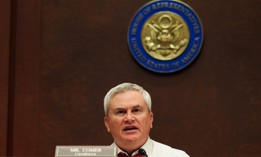 House Oversight And Government Reform Committee Chairman James Comer, R-Ky., speaks during a March 25, 2025, meeting at the U.S. Capitol. Comer voted for a series of proposals Wednesday that would change how much federal employees pay for retirement benefits.  