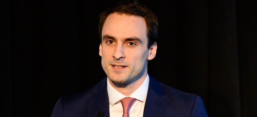 Michael Kratsios, then-deputy U.S. chief technology officer, speaks at the State of the Net Conference 2019 at the Newseum in Washington, DC. Kratsios, now the director of OSTP, said the second Trump administration is taking a promote and protect approach to emerging tech in the U.S. on Monday.