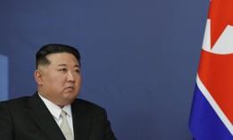 North Korea's leader Kim Jong Un during his meeting with Russian President Vladimir Putin at the Vostochny Cosmodrome in Amur region on September 13, 2023.