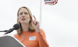 Maryland Comptroller Brooke Lierman speaks during a 2022 event. Lierman warned that six months of DOGE cuts have already had a "big impact" on the state's economy.