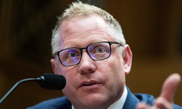 Sean Plankey, nominee to be director of the Cybersecurity and Infrastructure Security Agency, testifies during his Senate Homeland Security and Governmental Affairs Committee confirmation hearing in Dirksen building on Thursday, July 24, 2025.