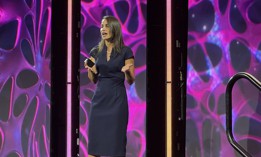 Bailey Bickley, chief of Defense Industrial Base defense at the NSA Cybersecurity Collaboration Center, speaks Aug. 6 at Black Hat in Las Vegas, Nevada.