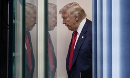 President Donald Trump arrives for a news conference to discuss crime in Washington, DC, in the Brady Press Briefing Room at the White House in Washington, DC, on August 11, 2025. Trump said that same day he had reached an agreement to allow NVIDIA and AMD chip sales to China for a fee.