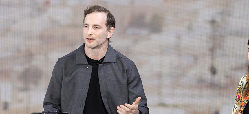 Airbnb co-founder Joe Gebbia speaks onstage at #BoFVOICES at Soho Farmhouse on November 28, 2023 in Chipping Norton, England. Gebbia announced on his social media Aug. 23 that he had been selected to lead the Trump administration's new design push.