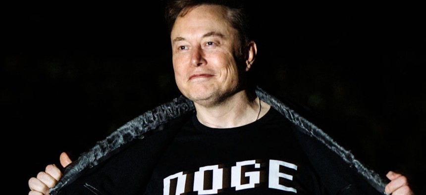 White House Senior Advisor Elon Musk walks to the White House after landing in Marine One on the South Lawn with U.S. President Donald Trump (not pictured) on March 9, 2025 in Washington, DC. Musk has since stepped back from his role with DOGE, which has focused in part on modernizing government processes. 