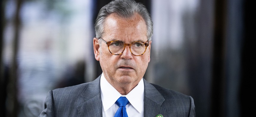 Rep. Mark Alford, R-Mo., leaves the Capitol Hill Club after a meeting of the House Republican Conference on Wednesday, September 18, 2024.