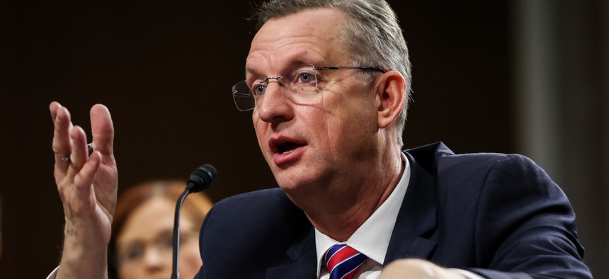 Around 30,000 VA employees are currently furloughed as a result of the shutdown, VA Secretary Doug Collins told reporters on Wednesday.